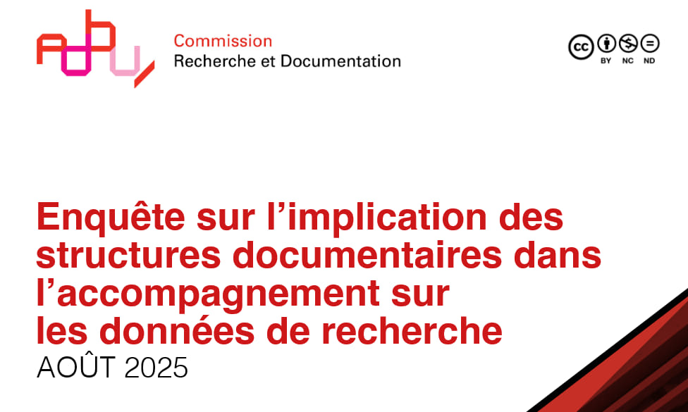 Enquête sur l'implication des structures documentaires dans l'accompagnement sur les données de recherche