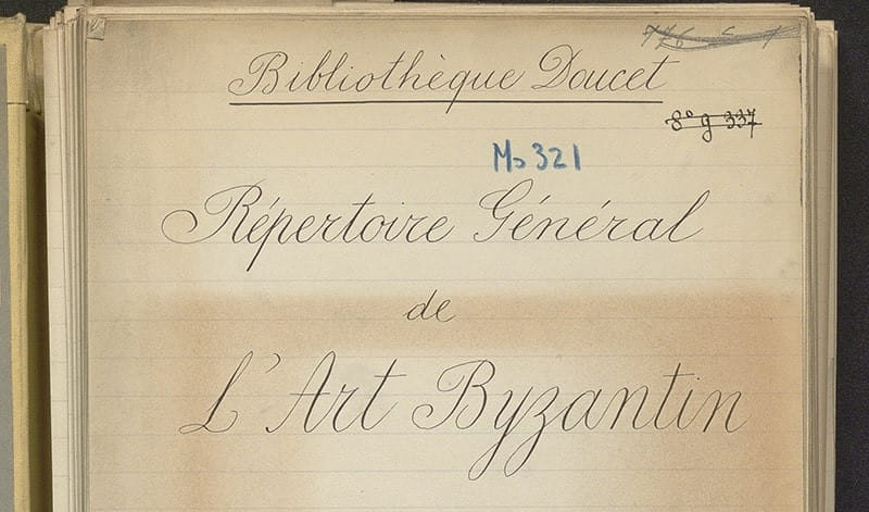 Répertoire général de l'art byzantin, par Oreste Tafrali