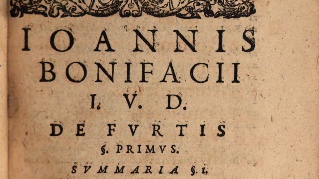 Manuscrit Joannis Bonifacii 1656