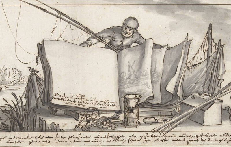 Title Page Design for Playsante landschappen, draughtsman: Claes Jansz. Visscher (II), c.1641