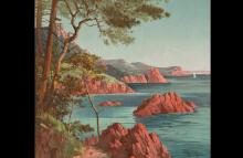 F. Hugo d'Alési, pour les Chemins de fer de Paris-Lyon-Méditerranée. L'Esterel entre Cannes et St Raphaël, 1901