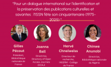 À l’occasion des 50 ans du Centre international de l’ISSN et de son réseau, une conférence, organisée avec des représentants de l’UNESCO, du ministère de l’Enseignement supérieur et de la Recherche, du ministère de l’Europe et des Affaires étrangères et d’autres partenaires comme le Directory of Open Access Journals (DOAJ), aura lieu à Paris, à la BnF, le 9 octobre 2025.